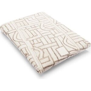 SOLD ST FRANK Maisonette Ecru Maze Kuba Cloth Cotton Percale Crib Sheet NWOT